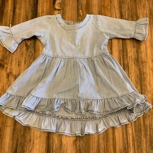 Rufflebutts denim hi-lo tunic
